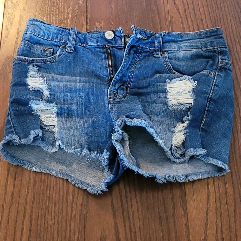 Ripped Jean Shorts